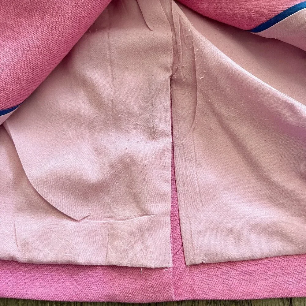 J. Crew Parke Blazer Pink Linen Blend Size 2 Lightweight Workwear